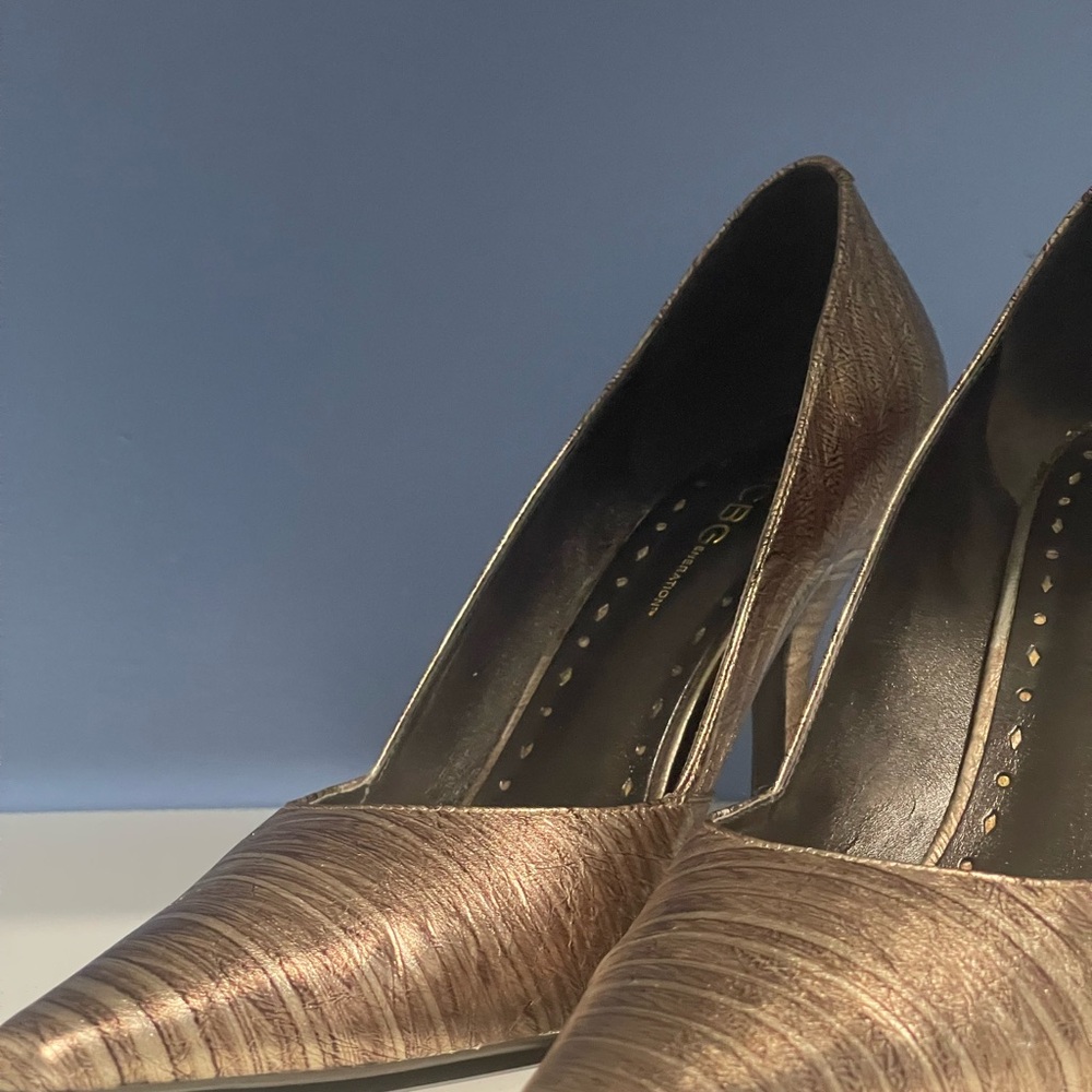 Bcbgeneration Brown Metallic Heels - image 7